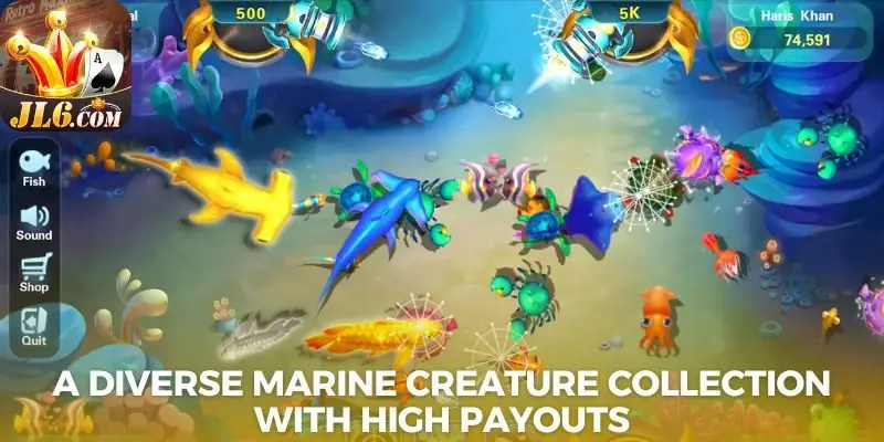 TP Chill Fishing - The Hottest Reward Entertainment Game 2 A diverse marine creature collection with high payouts