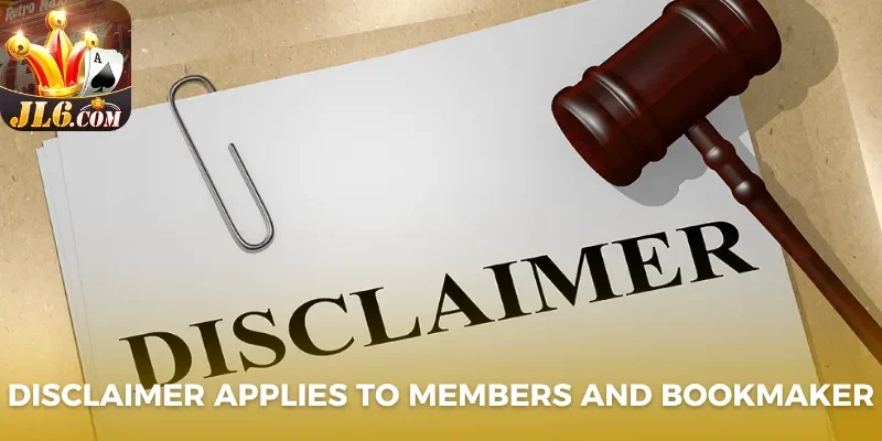 Disclaimer applies to members and bookmaker