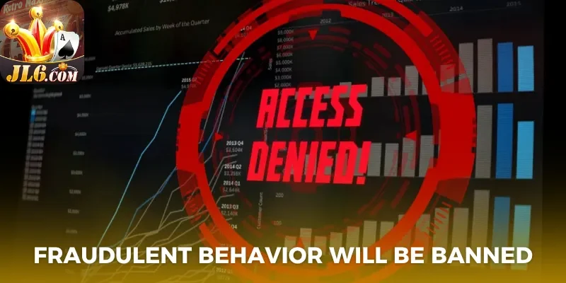 Fraudulent behavior will be banned