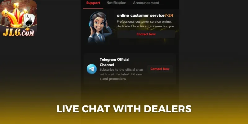 Live chat with dealers