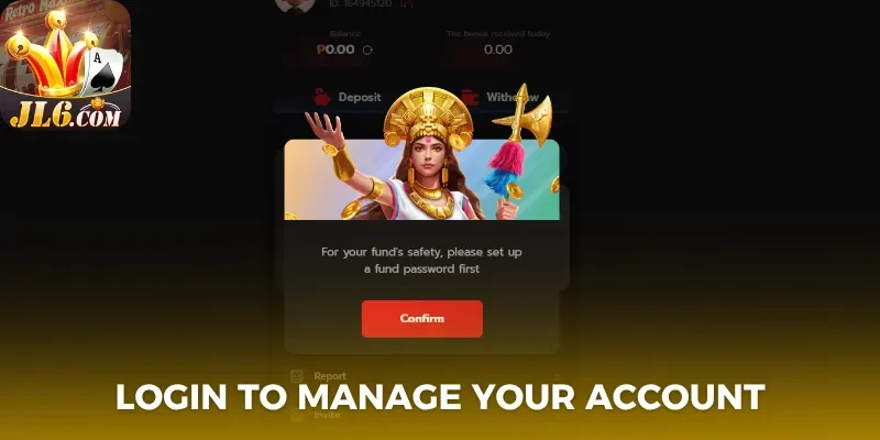 Login to manage your account