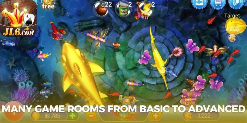 TP 3 Gods Fishing Mythical Fish Hunting For Rewards 2 Many game rooms from basic to advanced